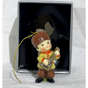 Vintage Berman Anderson Trims in Ceramic Christmas Ornament Slavic Boy Rare